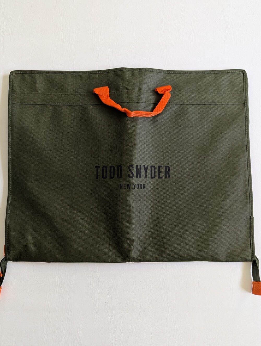 Todd Snyder New York Garment Bag Army Green Travel Bag